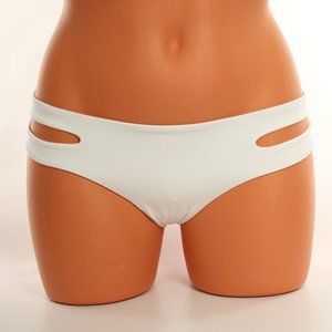 White/Teal Bikini Bottom - L Space - Estella Style - Comfortable - 40% OFF